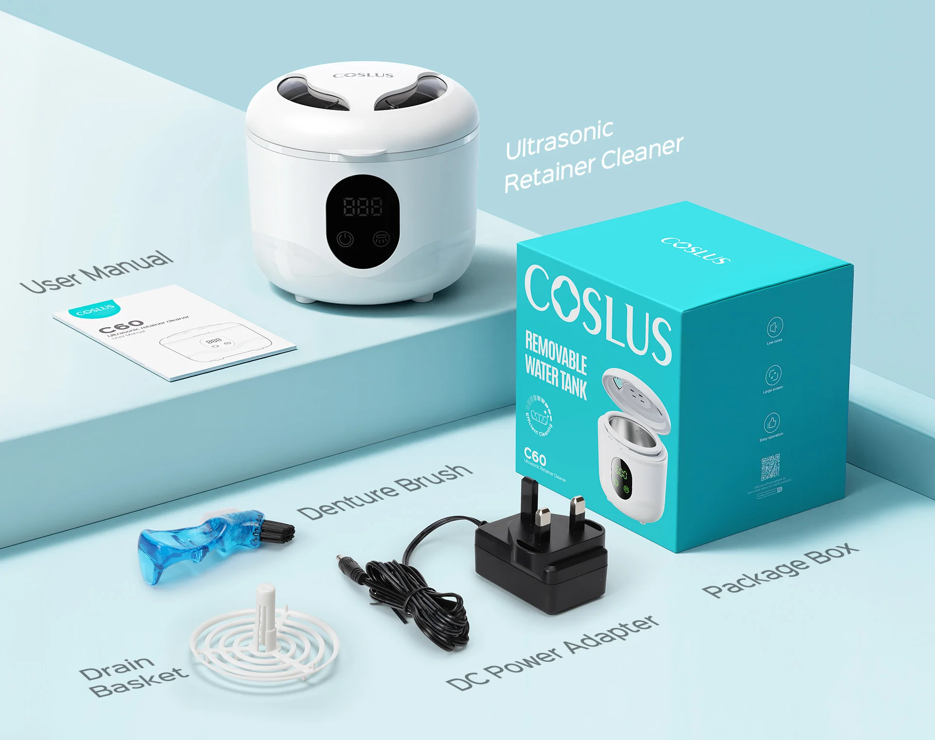 COSLUS C60 Ultrasonic Retainer Cleaner - Image 7