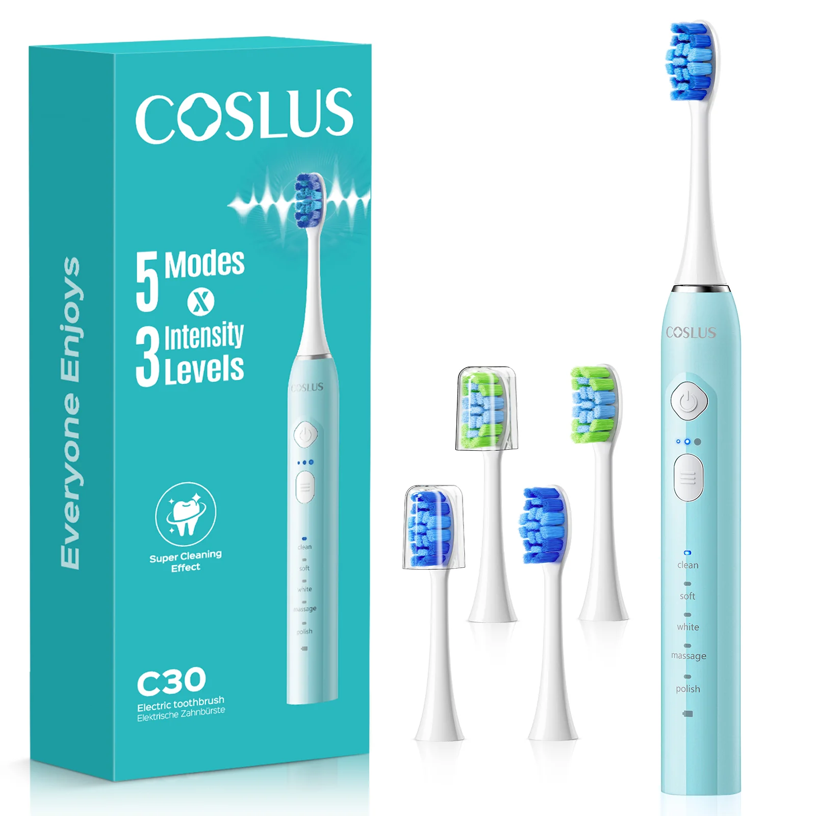 COSLUS C30 Sonic Electric Toothbrush for Adults - Image 14