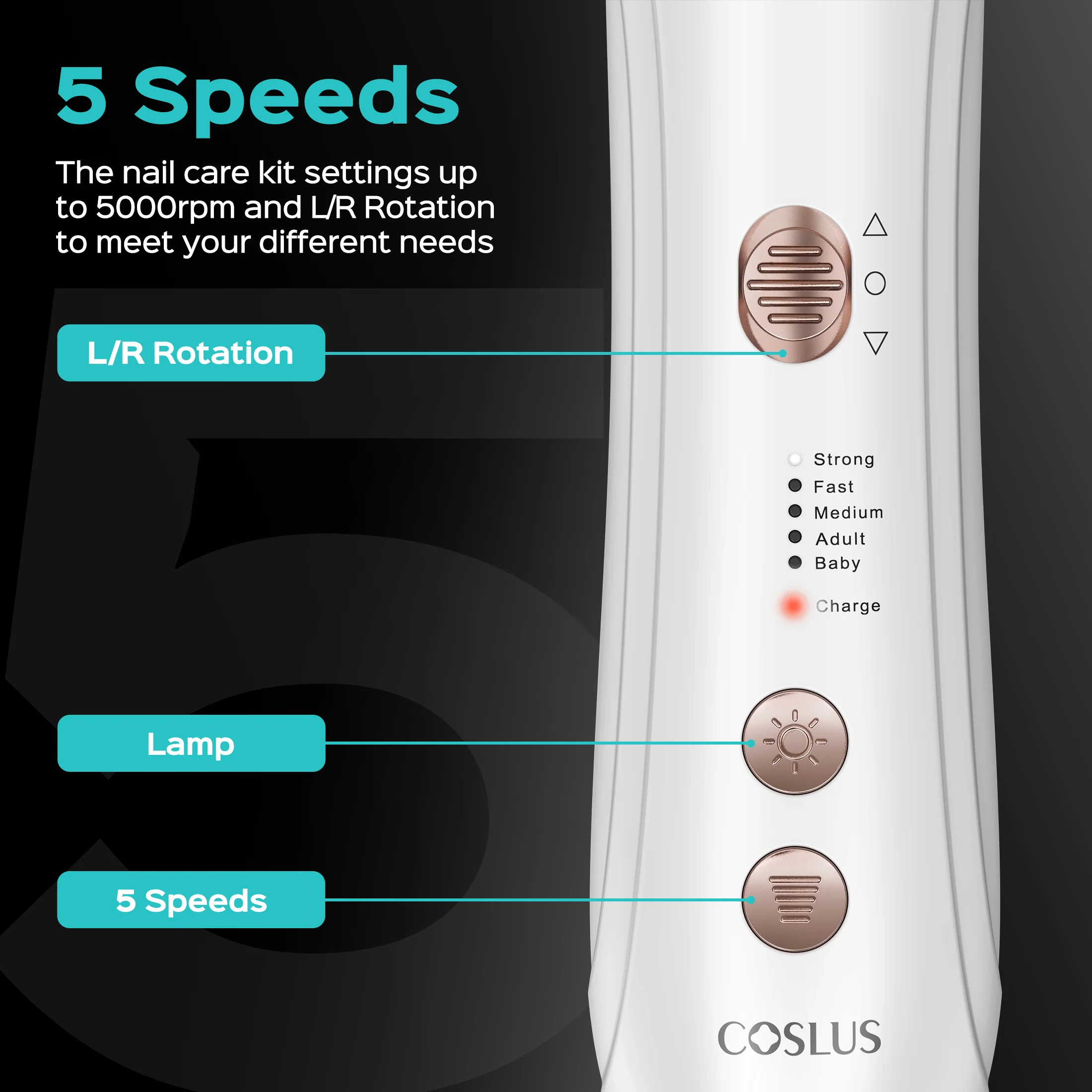 COSLUS C43 Professional Manicure Pedicure Kit - Image 6