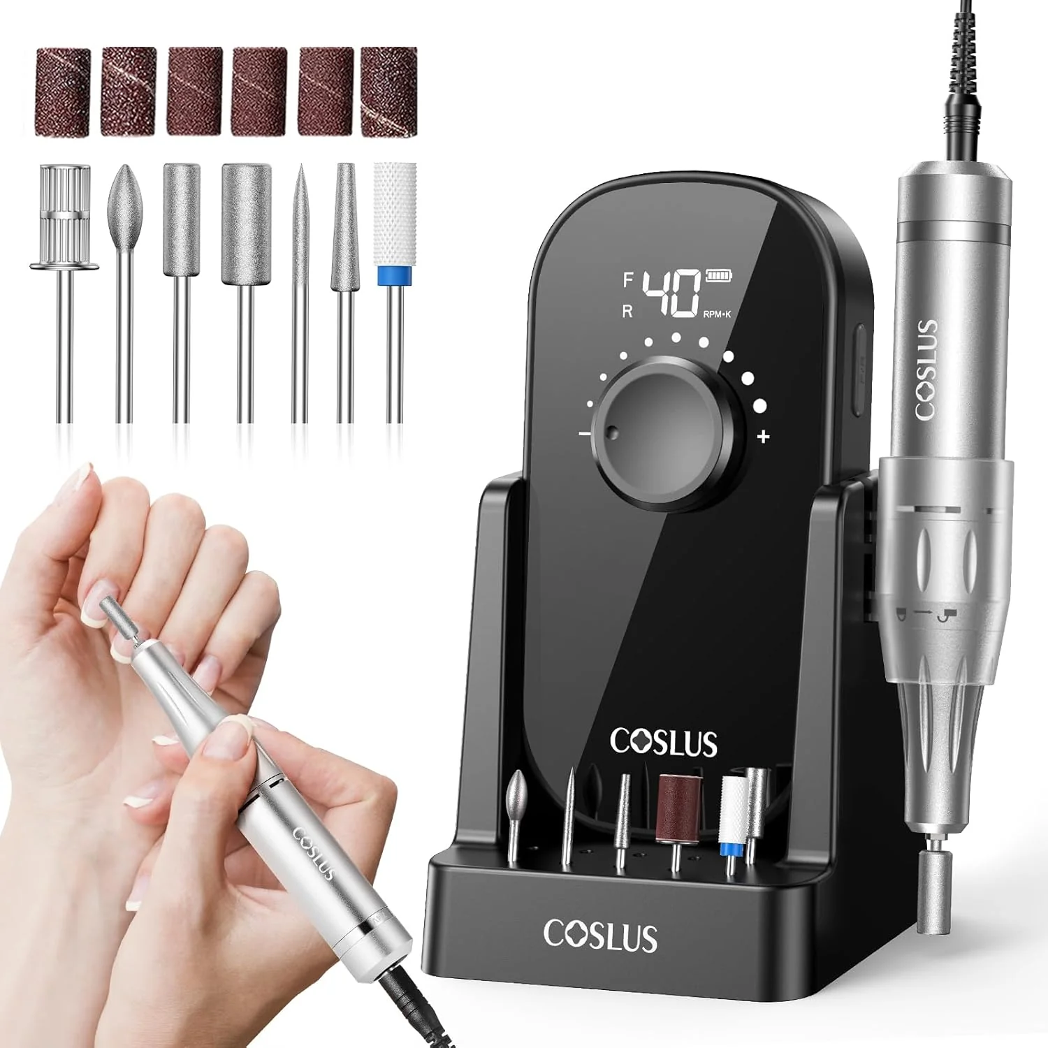 COSLUS (E51) Rechargeable Electric Nail Drill - Image 2