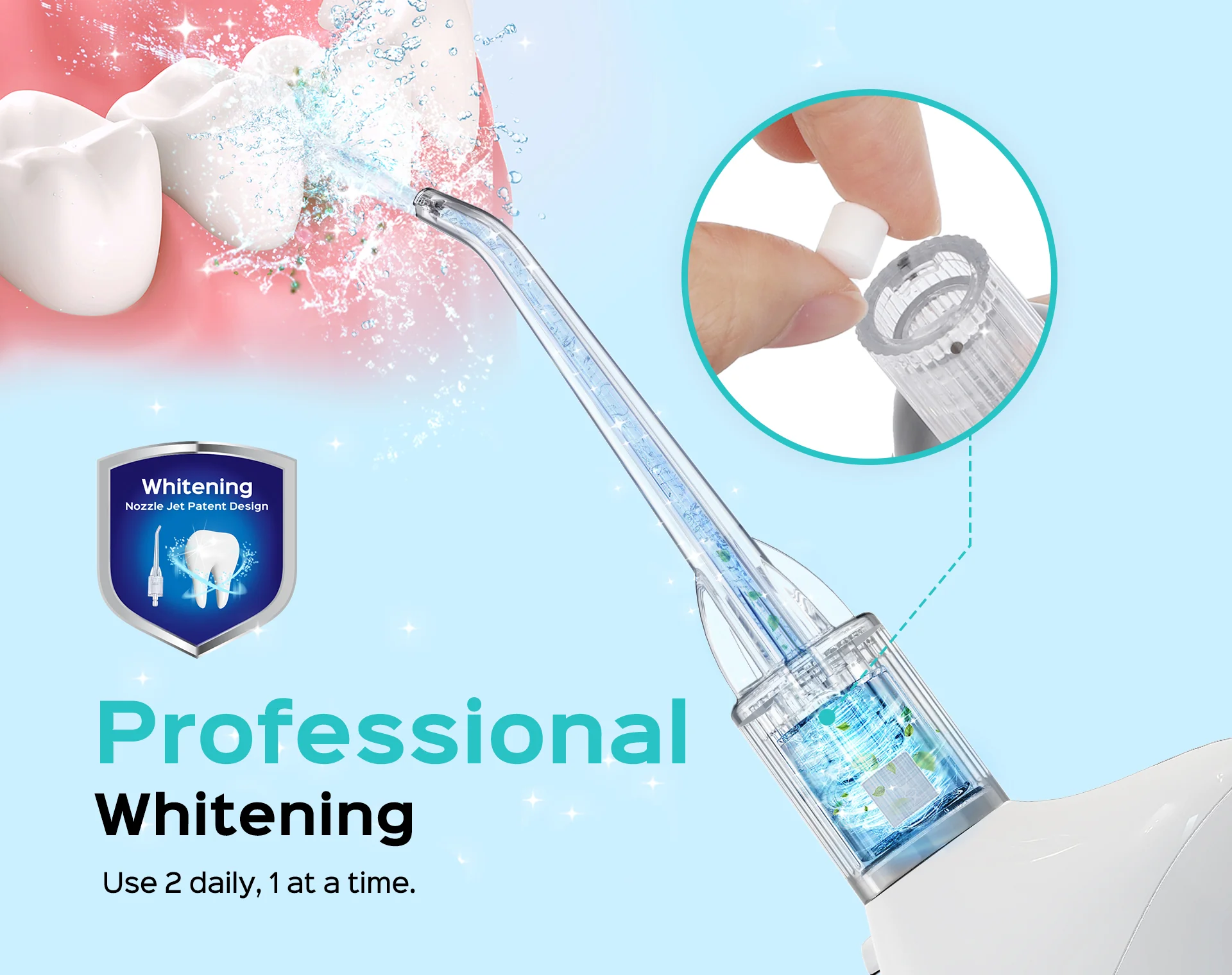 COSLUS W40 Whitening Water Flosser - Image 4