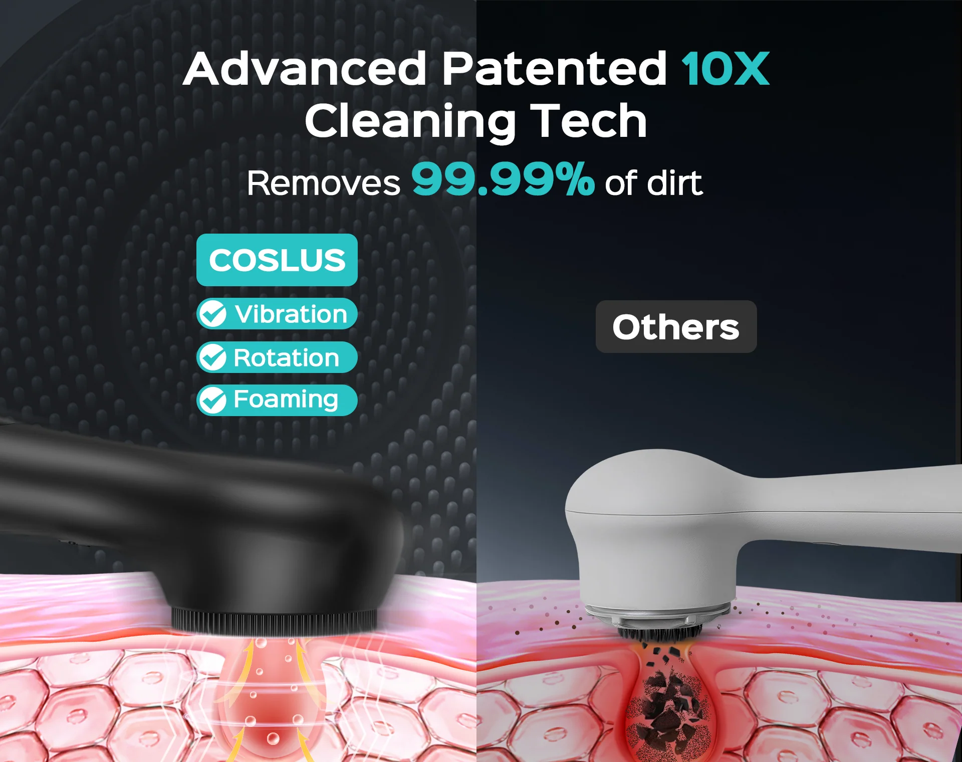 COSLUS FBS03 Foaming Silicone Facial Cleanser - Image 3